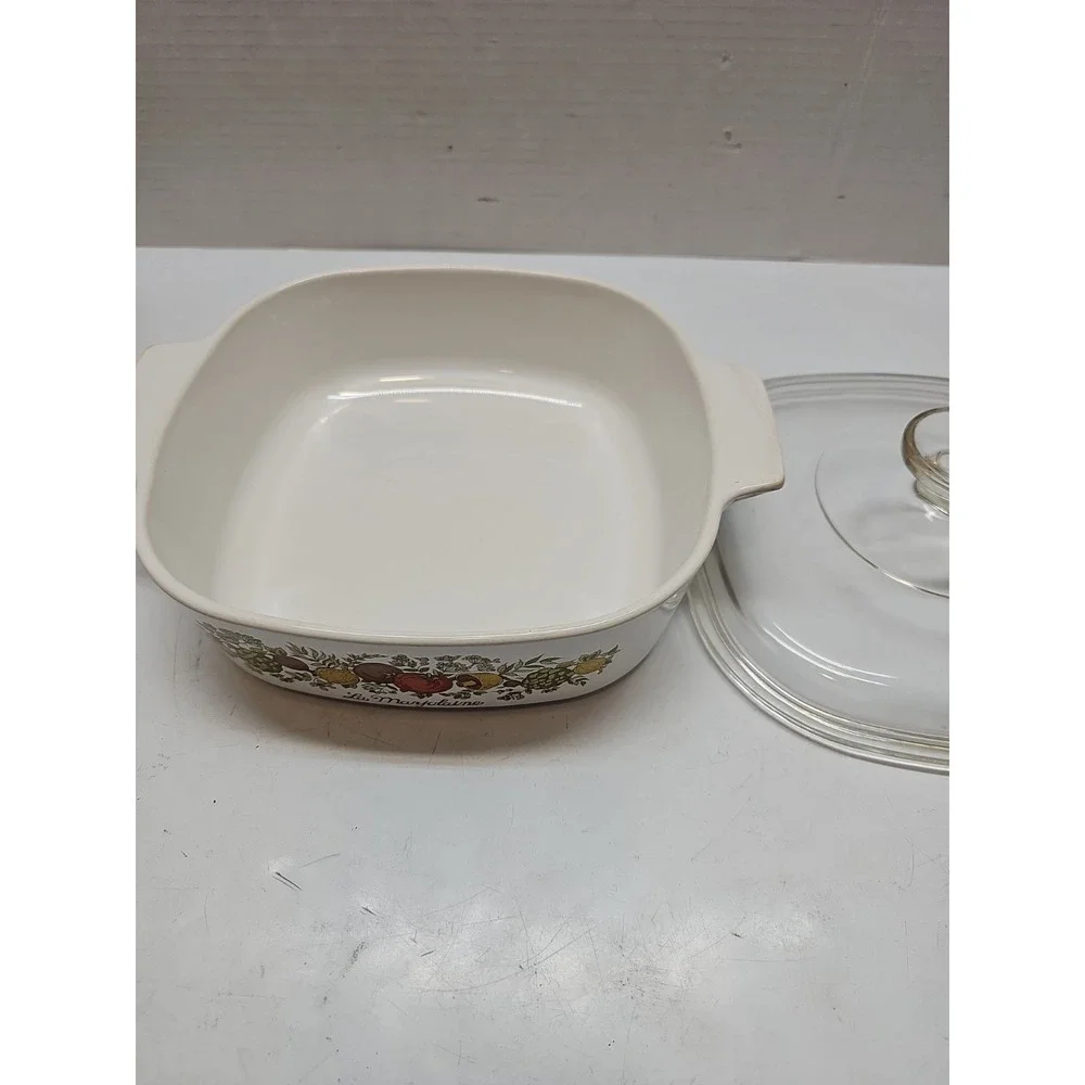 6pc Set Vintage Corning Ware Spice of Life Casserole Baking Dish Lot With 2 Lids
